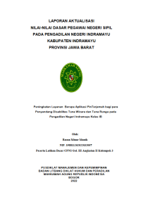 Peningkatan Layanan Berupa Aplikasi PinTerjemah bagi para Penyandang Disabilitas Tuna Wicara dan Tuna Rungu pada Pengadilan Negeri Indramayu Kelas IB