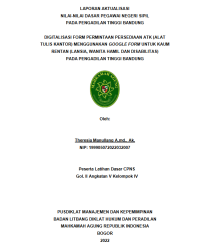 DIGITALISASI FORM PERMINTAAN PERSEDIAAN ATK (ALAT TULIS KANTOR) MENGGUNAKAN GOOGLE FORM UNTUK KAUM RENTAN (LANSIA, WANITA HAMIL DAN DISABILITAS) PADA PENGADILAN TINGGI BANDUNG