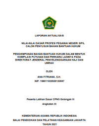 PENGHIMPUNAN BAHAN BANTUAN HUKUM DALAM BENTUK KOMPILASI PUTUSAN DAN PERKARA LAINNYA PADA DIREKTORAT JENDERAL PENYELENGGARAAN HAJI DAN UMRAH