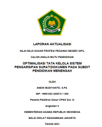 OPTIMALISASI TATA KELOLA SISTEM PENGARSIPAN SURAT/DOKUMEN PADA SUBDIT PENDIDIKAN MENENGAH