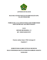 Image of PEMBUATAN e-Form UNTUK PENGAJUAN PERMOHONAN BANTUAN MUSHAF BAGI MASYARAKAT