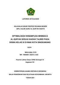 DIGITALISASI KELENGKAPAN KENDALI DOSIR PENGAWASAN BERBASIS MICROSOFT ACCESS PADA INSPEKTORAT WILAYAH III INSPEKTORAT JENDERAL KEMENTERIAN AGAMA