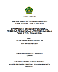 OPTIMALISASI STANDAR OPERASIONAL PROSEDUR PENYUSUNAN LAPORAN KEUANGAN PADA DITJEN BIMAS HINDU