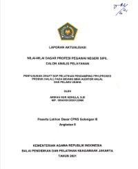 Image of PENYUSUNAN DRAFT SOP PELATIHAN PENDAMPING PPH (PROSES PRODUK HALAL) PADA BIDANG BINA AUDITOR HALAL DAN PELAKU USAHA