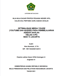 OPTIMALISASI MEDIA YOUZIZ (YOUTUBE DAN QUIZIZZ) PADA PEMBELAJARAN AQIDAH AKHLAK KELAS X IPA MAN 15 JAKARTA