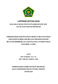 Image of PEMBANGUNAN ZONA INTEGRITAS MENUJU WILAYAH BEBAS DARI KORUPSI (WBK) DAN WILAYAH BIROKRASI BERSIH MELAYANI (WBBM) MELALUI REVITALISASI LAYANAN PUBLIK PADA MAN 3 LEBAK