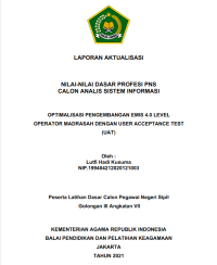 OPTIMALISASI PENGEMBANGAN EMIS 4.0 LEVEL OPERATOR MADRASAH DENGAN USER ACCEPTANCE TEST (UAT)