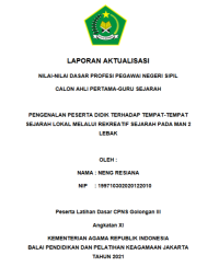 PENGENALAN PESERTA DIDIK TERHADAP TEMPAT-TEMPAT SEJARAH LOKAL MELALUI REKREATIF SEJARAH PADA MAN 2 LEBAK