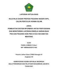 PEMBUATAN SISTEM INFORMASI UNTUK PENYUSUNAN DAN MONITORING LAPORAN KINERJA HARIAN BAGI PNS DAN PEGAWAI NON PNS DI KUA KECAMATAN MENTENG