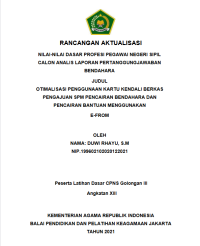 Image of OTIMALISASI PENGGUNAAN KARTU KENDALI BERKAS PENGAJUAN SPM PENCAIRAN BENDAHARA DAN PENCAIRAN BANTUAN MENGGUNAKAN E-FROM