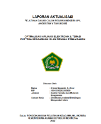 OPTIMALISASI APLIKASI ELEKTRONIK LITERASI PUSTAKA KEAGAMAAN ISLAM DENGAN PENAMBAHAN