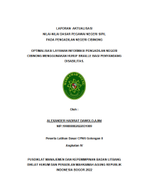 OPTIMALISASI LAYANAN INFORMASI PENGADILAN NEGERI CIBINONG MENGGUNAKAN HURUF BRAILLE BAGI PENYANDANG DISABILITAS.