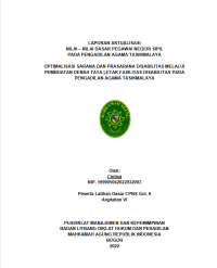 OPTIMALISASI PENATAAN ARSIP SURAT MASUK YANG TELAH DIBERI DISPOSISI SECARA DIGITAL MENGGUNAKAN APLIKASI SPREADSHEET PADA DIREKTORAT PENYELENGGARAAN HAJI DAN UMRAH