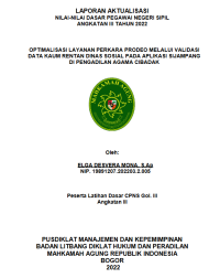 OPTIMALISASI LAYANAN PERKARA PRODEO MELALUI VALIDASI DATA KAUM RENTAN DINAS SOSIAL PADA APLIKASI SIJAMPANG DI PENGADILAN AGAMA CIBADAK