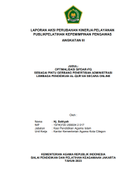 OPTIMALISASI SIPDAR-PQ SEBAGAI PINTU GERBANG PENERTIBAN ADMINISTRASI LEMBAGA PENDIDIKAN AL-QUR’AN SECARA ONLINE