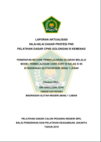 Image of PENERAPAN METODE PEMBELAJARAN SEJARAH MELALUI MODEL PEMBELAJARAN CARD SORT DI KELAS XI IIS DI MADRASAH ALIYAH NEGERI (MAN) 1 LEBAK
