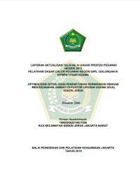 Image of OPTIMALISASI SOSIALISASI PENDAFTARAN PERNIKAHAN DENGAN MENGGUNAKAN ANIMASI DI KANTOR URUSAN AGAMA (KUA) KEBON JERUK