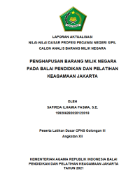 Image of PENGHAPUSAN BARANG MILIK NEGARA PADA BALAI PENDIDIKAN DAN PELATIHAN KEAGAMAAN JAKARTA